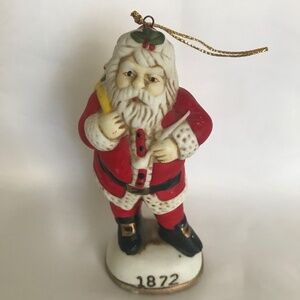 Vintage 1872 Santa Christmas Tree Ornament Figurine